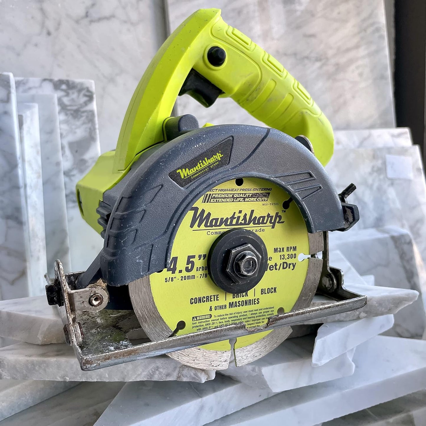 Mantisharp - General Purpose Segmented Rim Diamond Blade,4-1/2 inch. for Angle Grinders & Tile Saws, Concrete, Brick & Block, and Other Masonry, 5/8”, 20mm& 7/8” Arbors