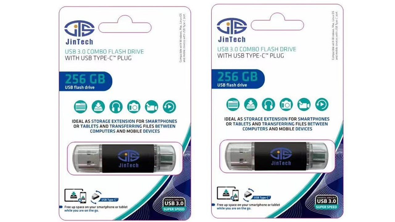 256GB USB to USB-C Flash Drive  2- Pack